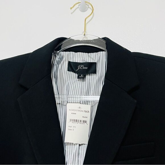 NWT J. Crew Black Label Black Blazer Small Lined Preppy 2 Button Jacket Suit - Picture 5 of 12
